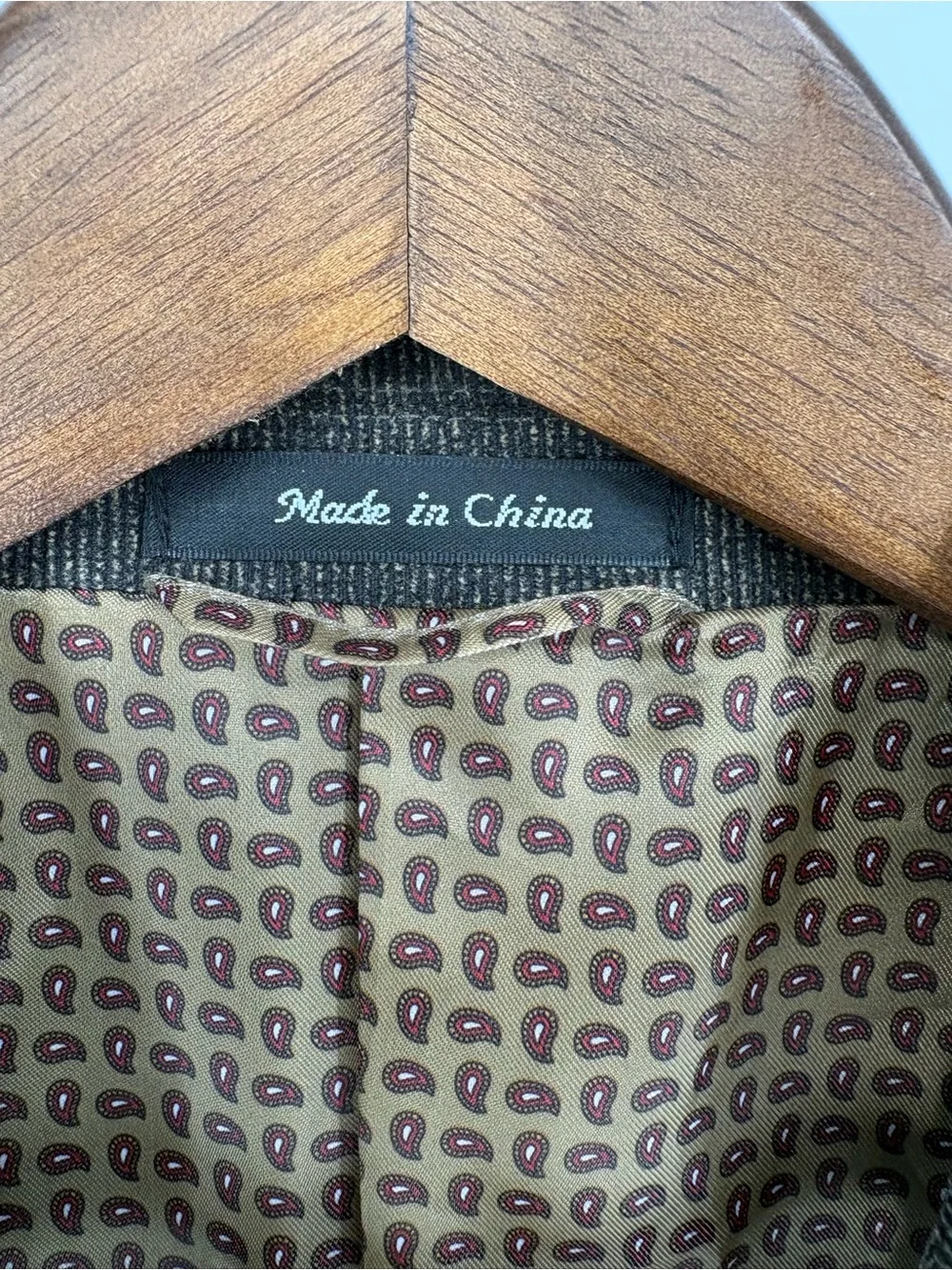 CHAPS Mens Olive Brown Corduroy Blazer 46R Sport Coat Jacket Elbow Patches